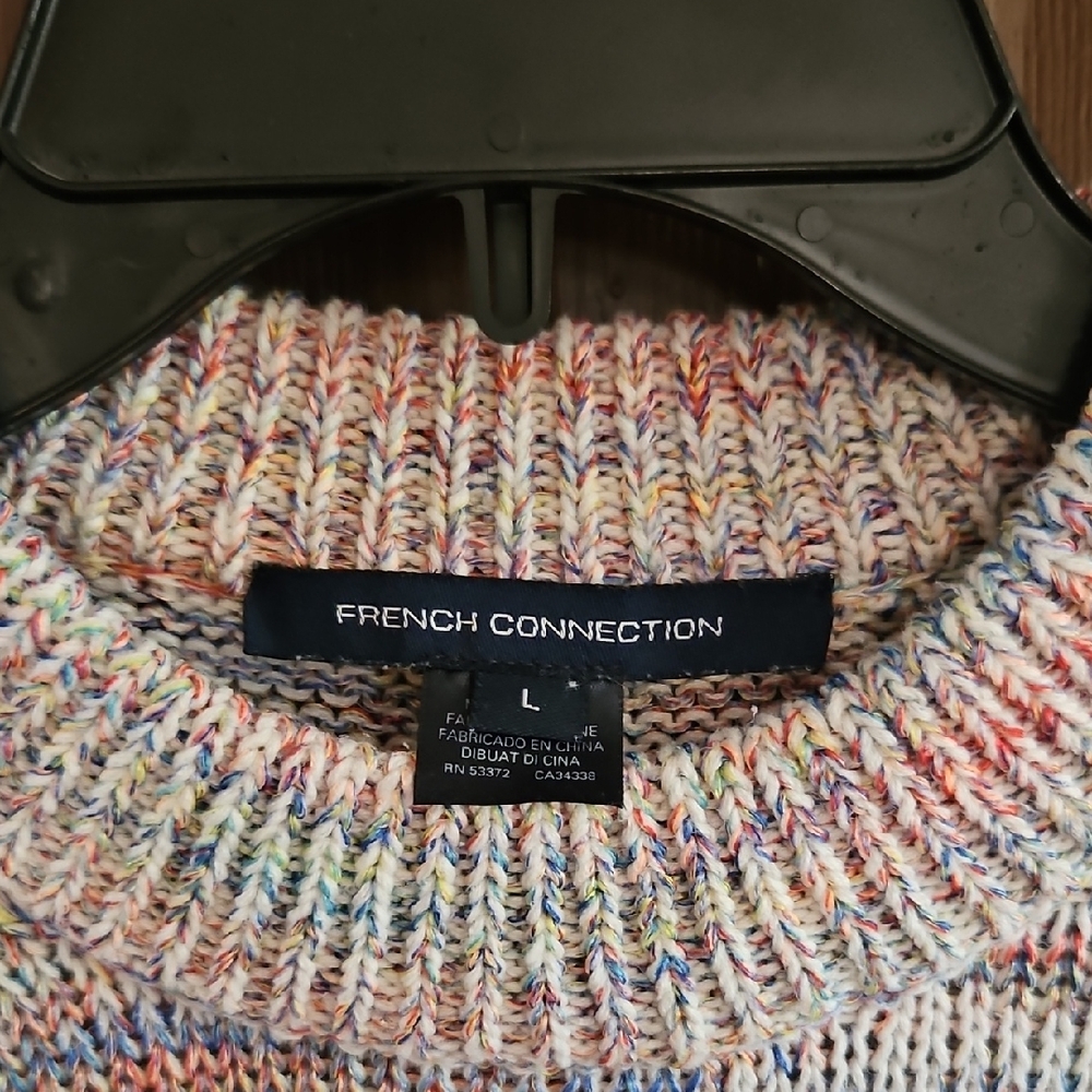 French Connection Cream Crew Neck Sweater - Picture 2 of 5
